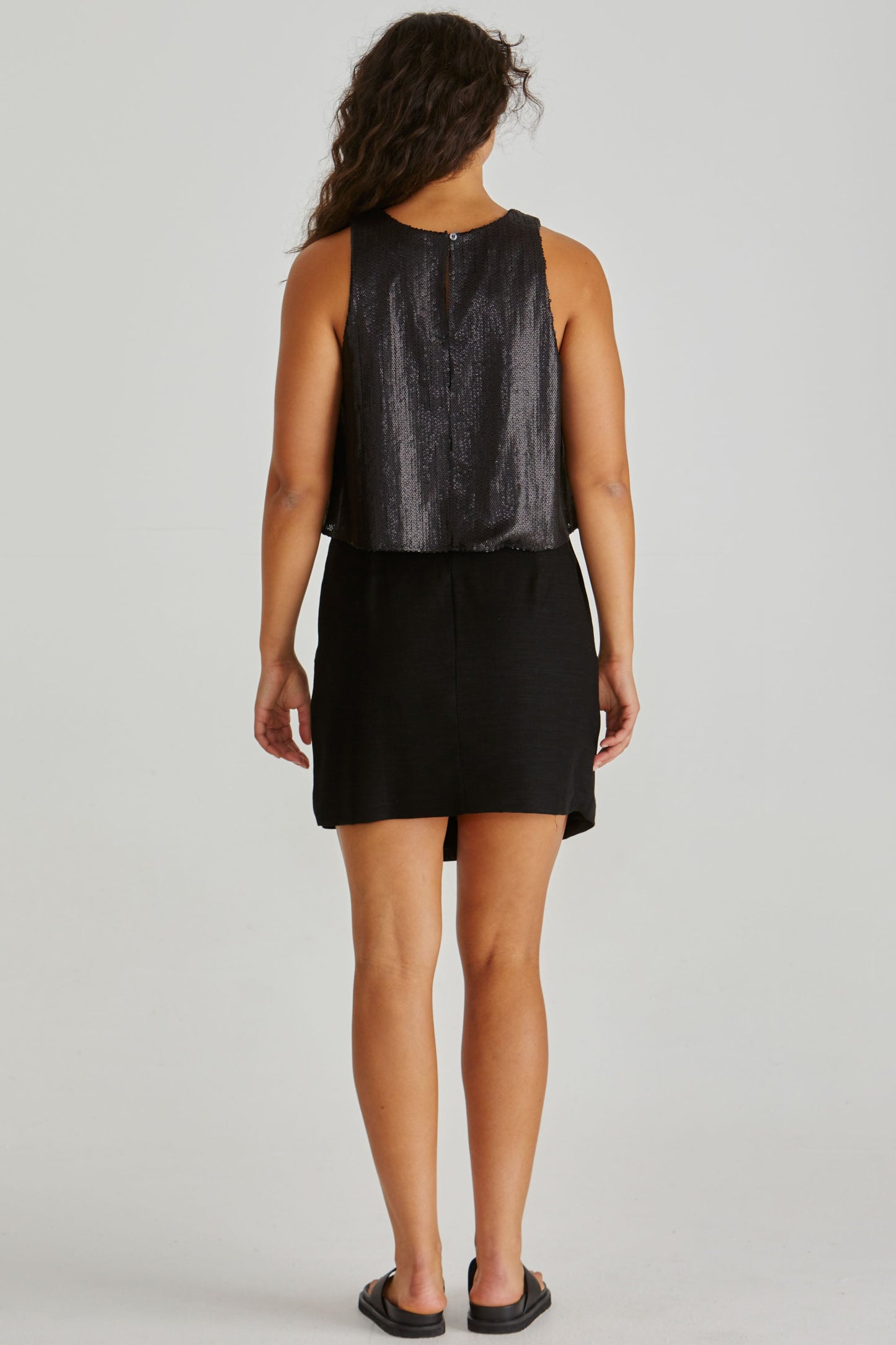 Sass Clothing Coast Mini Wrap Skirt (Black)