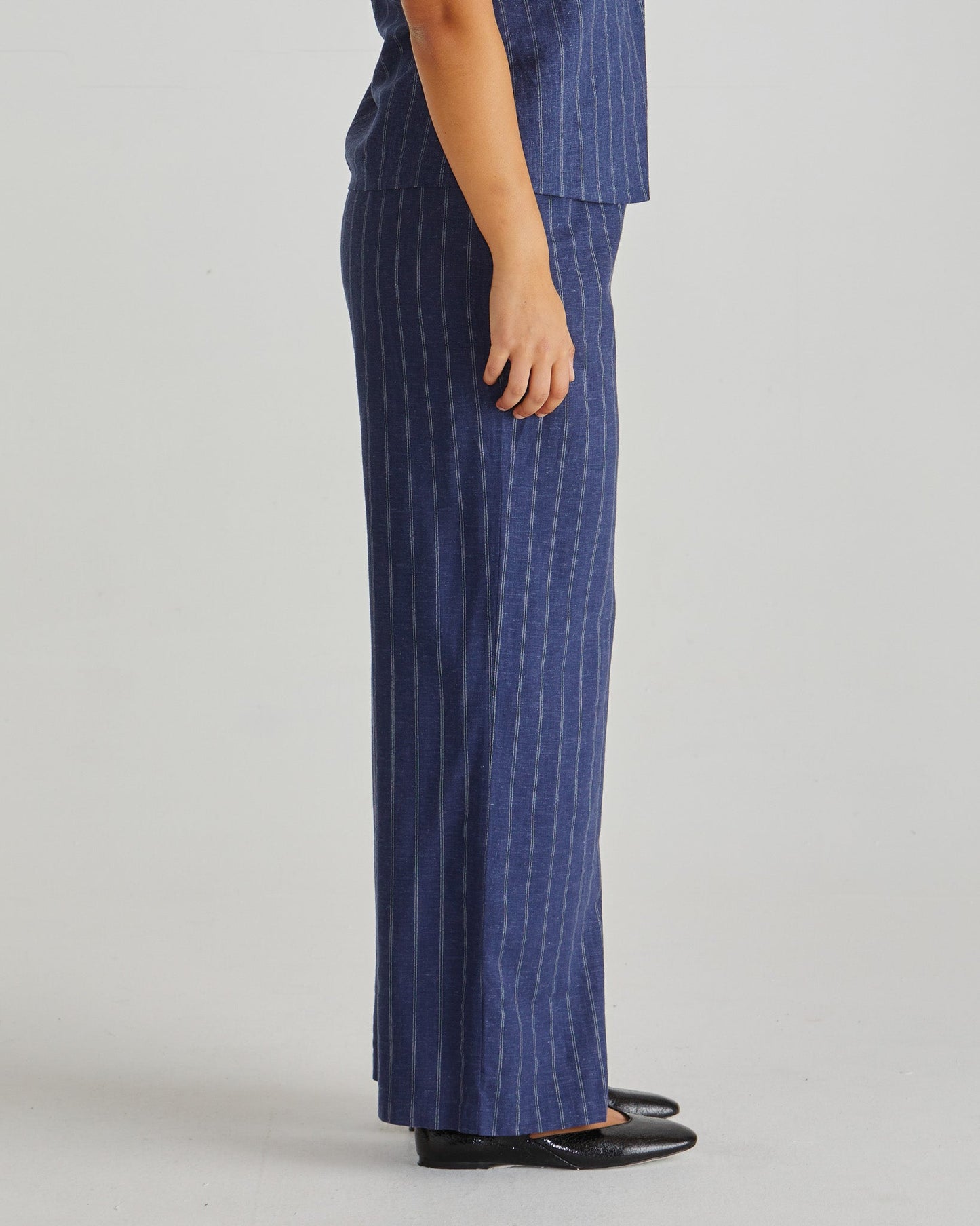 Sass Clothing Petra Pant (Navy Pinstripe)