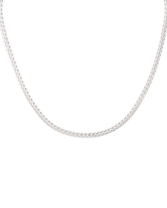 Image of Necklaces. Product name - Savannah Silver Spiga Chain in colour by brand - LAVANA