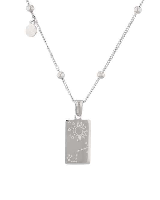 LAVANA Scorpio Silver Zodiac Tag Necklace