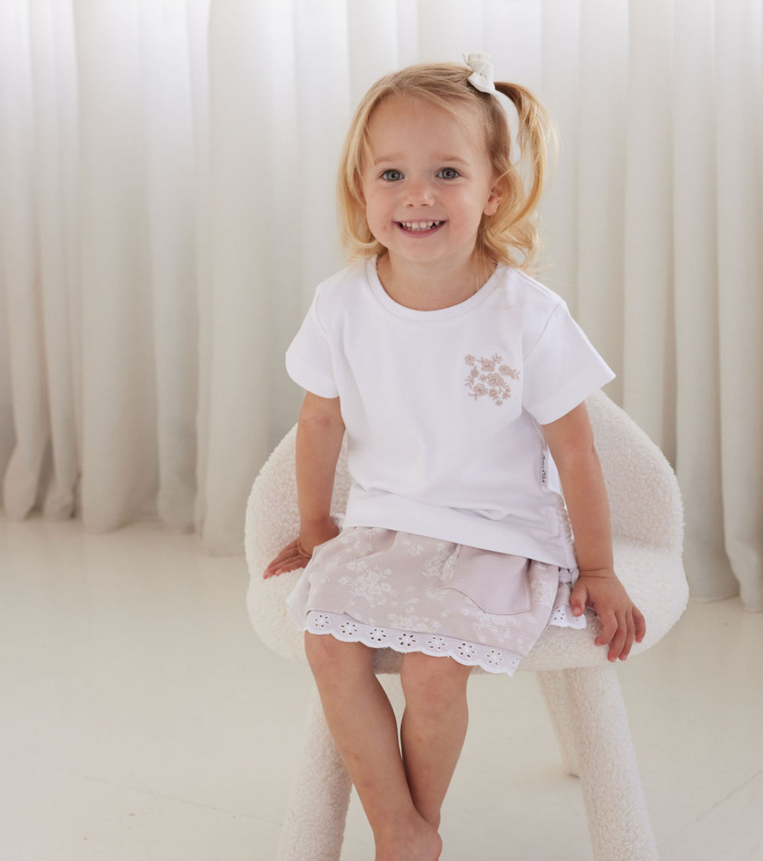 Eve Embroidered Tie Side Tee