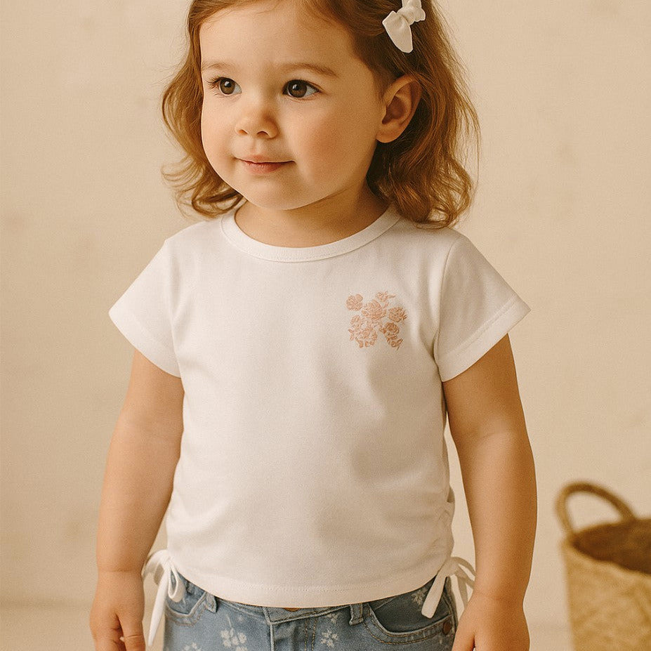 Eve Embroidered Tie Side Tee