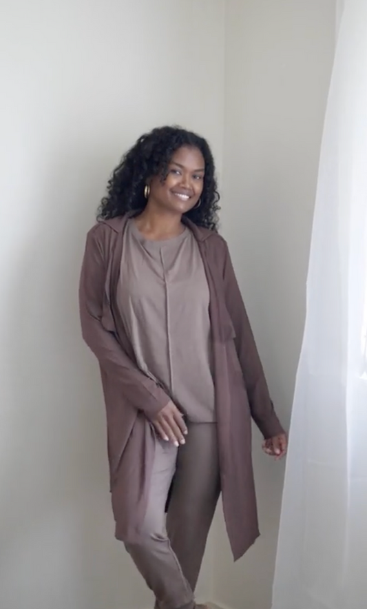 Lou Lou Avril Bamboo Trench Coat (Chicory Coffee)