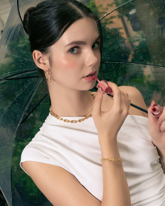 LAVANA Sculptural Gold Hoop Earrings