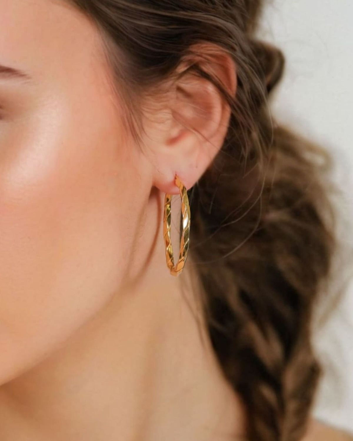 LAVANA Sculptural Gold Hoop Earrings