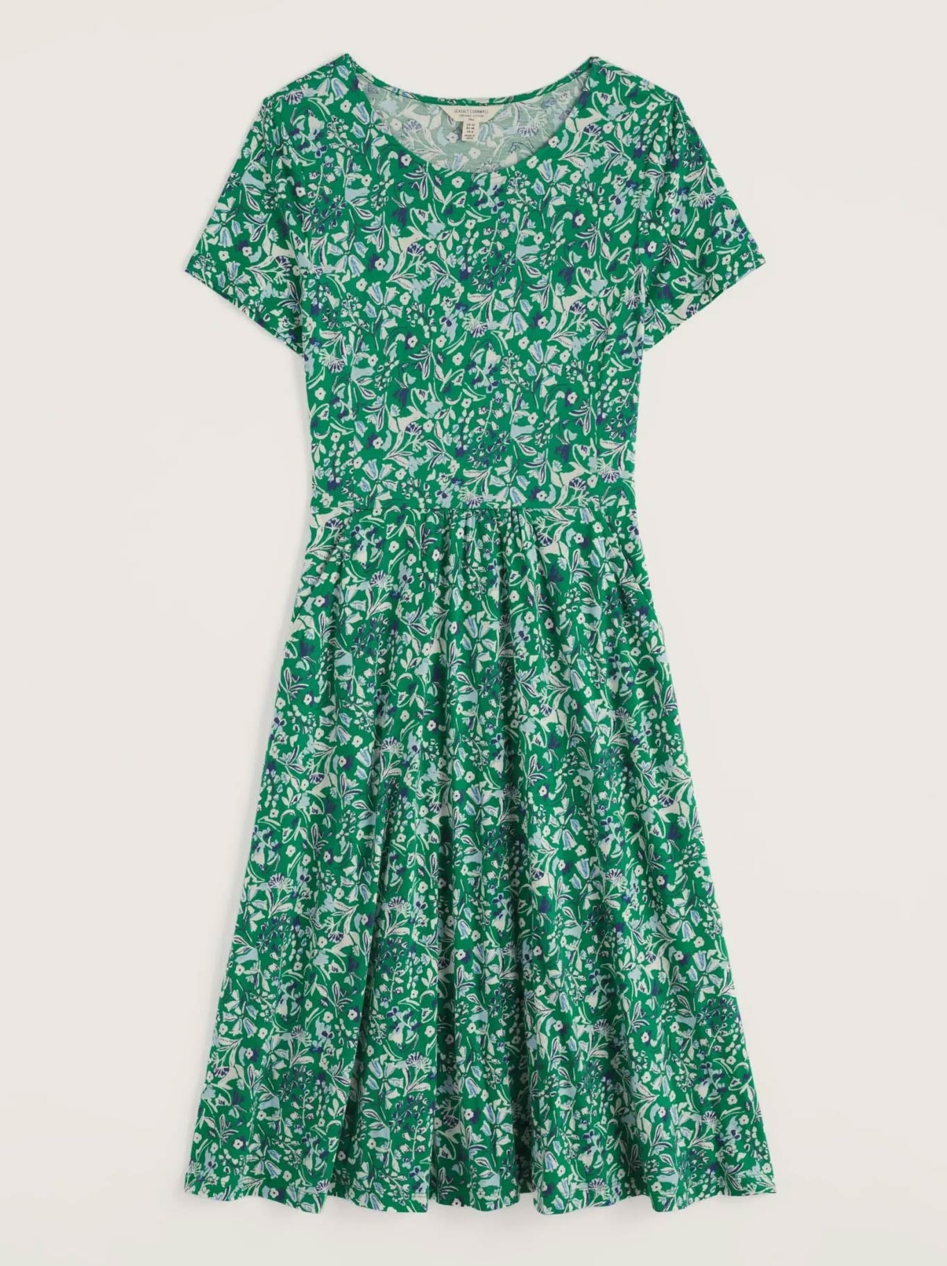 Seasalt Short Sleeve April Dress (Woodland Floral)