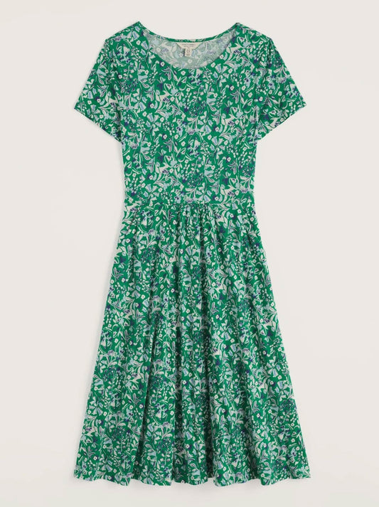 Seasalt Short Sleeve April Dress (Woodland Floral)
