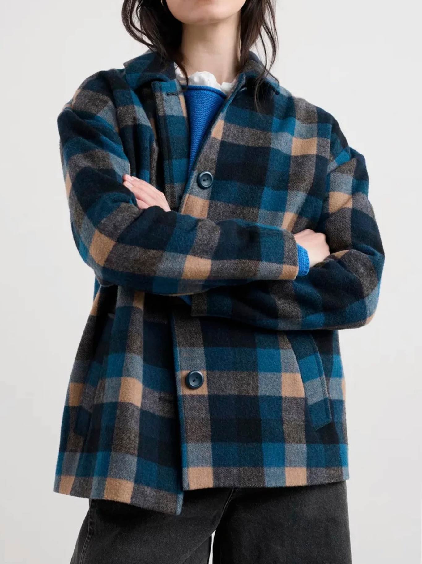 Image of Coats & Jackets. Product name - SEASALT BEAMWIND COAT in Bilberry colour by brand - Seasalt