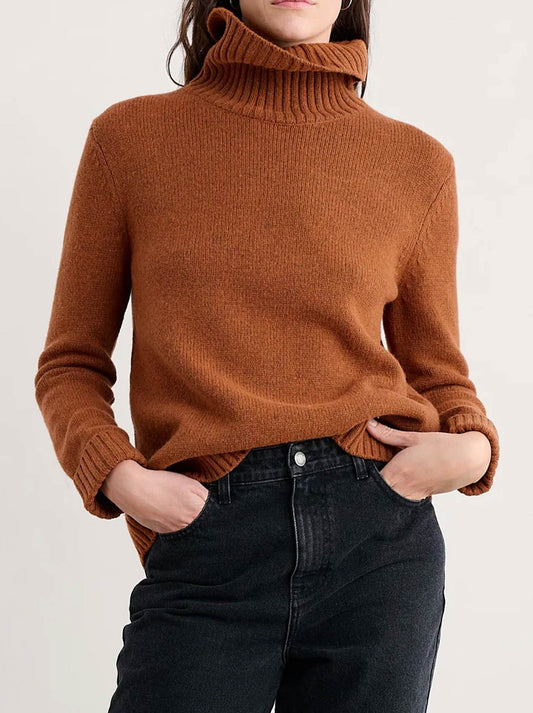 Image of a model wearing Outerwear. Product name - Seasalt Braque Jumper in Rusted colour by brand - Seasalt
