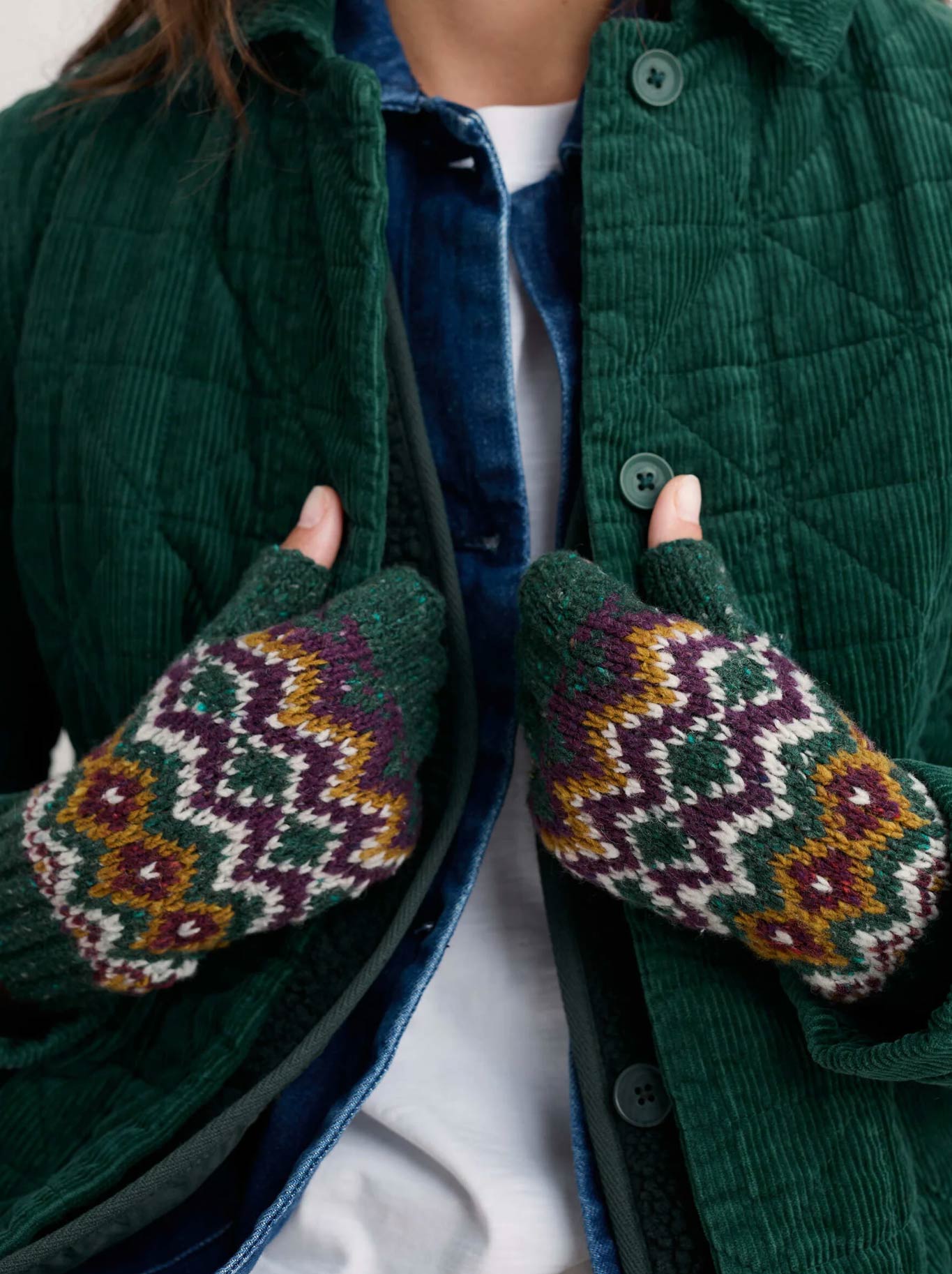 Image of Gloves & Mittens. Product name - Seasalt Day Moon Mittens in Multi colour by brand - Seasalt
