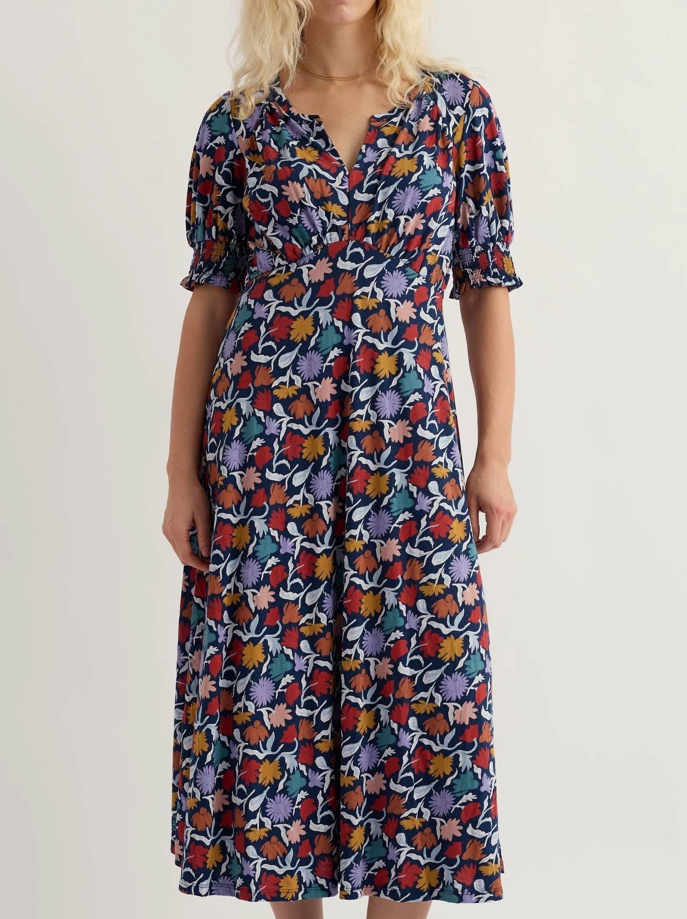 Image of Dresses. Product name - Seasalt Fenil Dress in Floral Sea Cave colour by brand - Seasalt