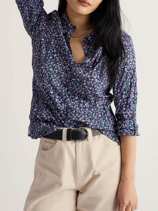 Image of Shirts. Product name - Seasalt Larissa Shirt in Flax Flower colour by brand - Seasalt