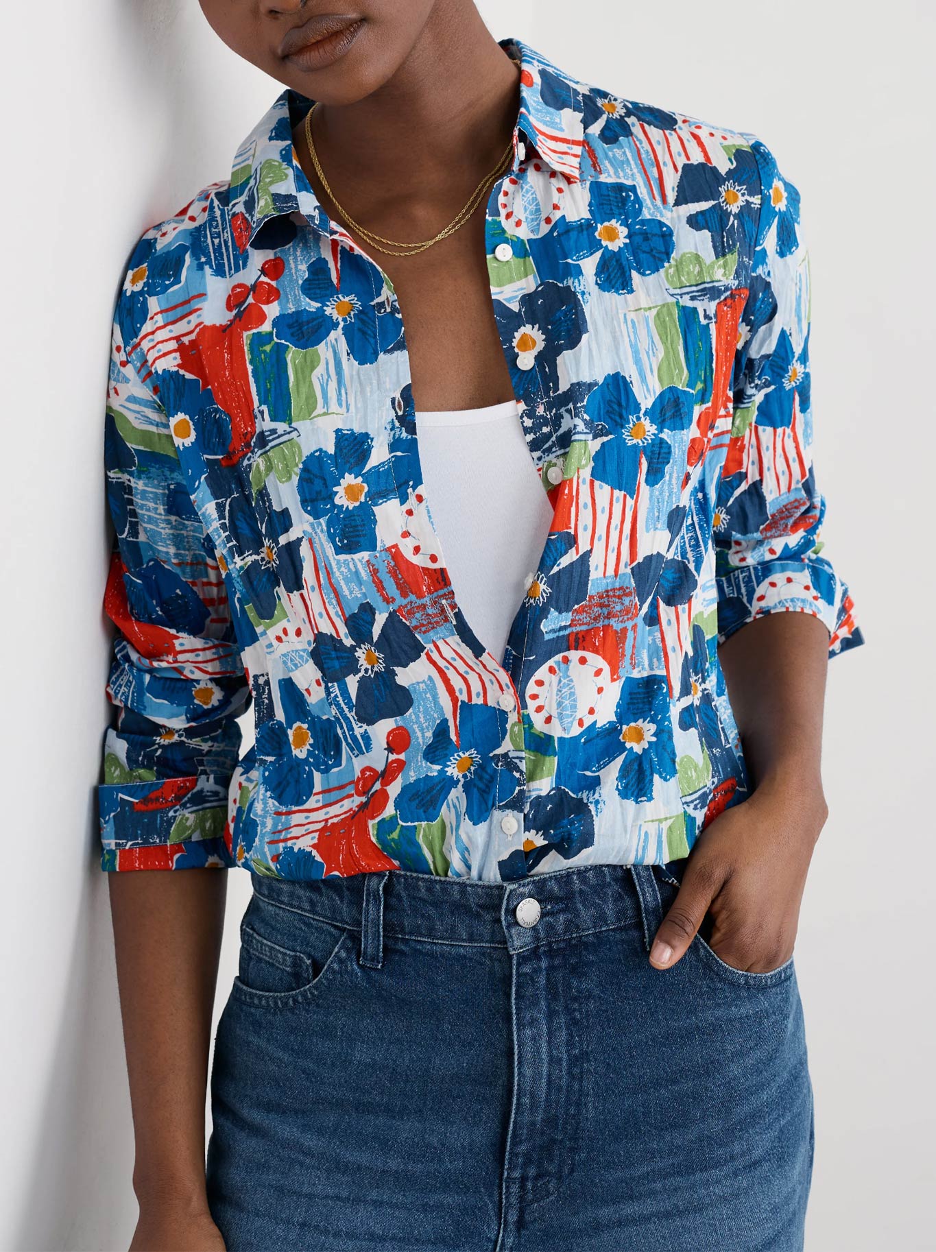 Image of Shirts. Product name - SEASALT LARISSA SHIRT in Chalk colour by brand - Seasalt