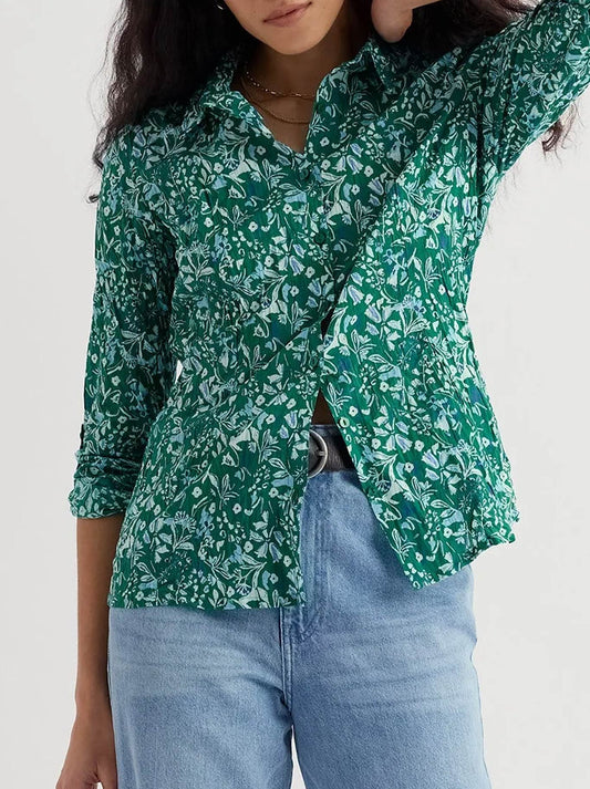 Image of Shirts. Product name - Seasalt Larissa Shirt in Woodland Floral colour by brand - Seasalt