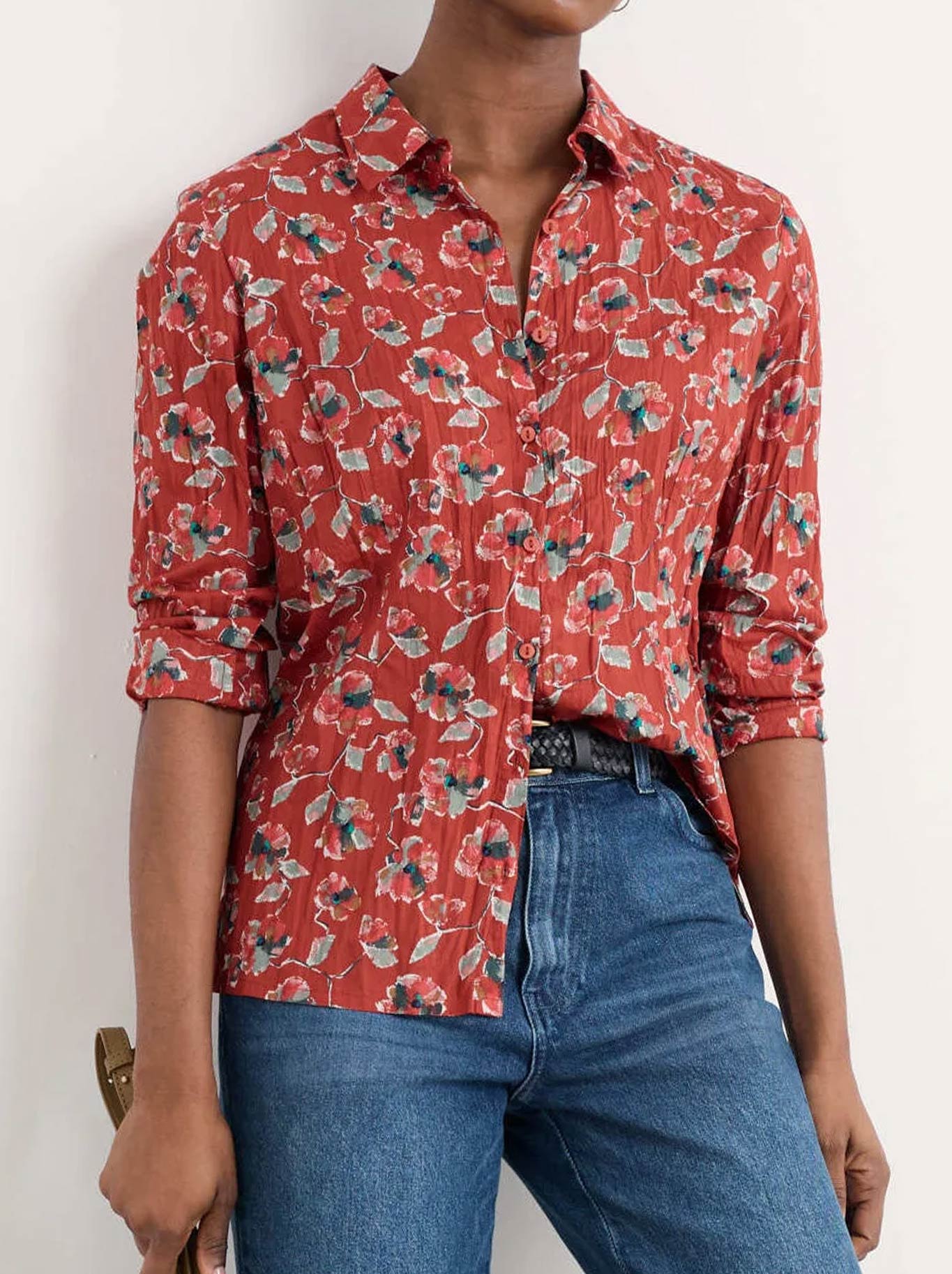 Image of Shirts. Product name - Seasalt Larissa Shirt in Red Sail colour by brand - Seasalt