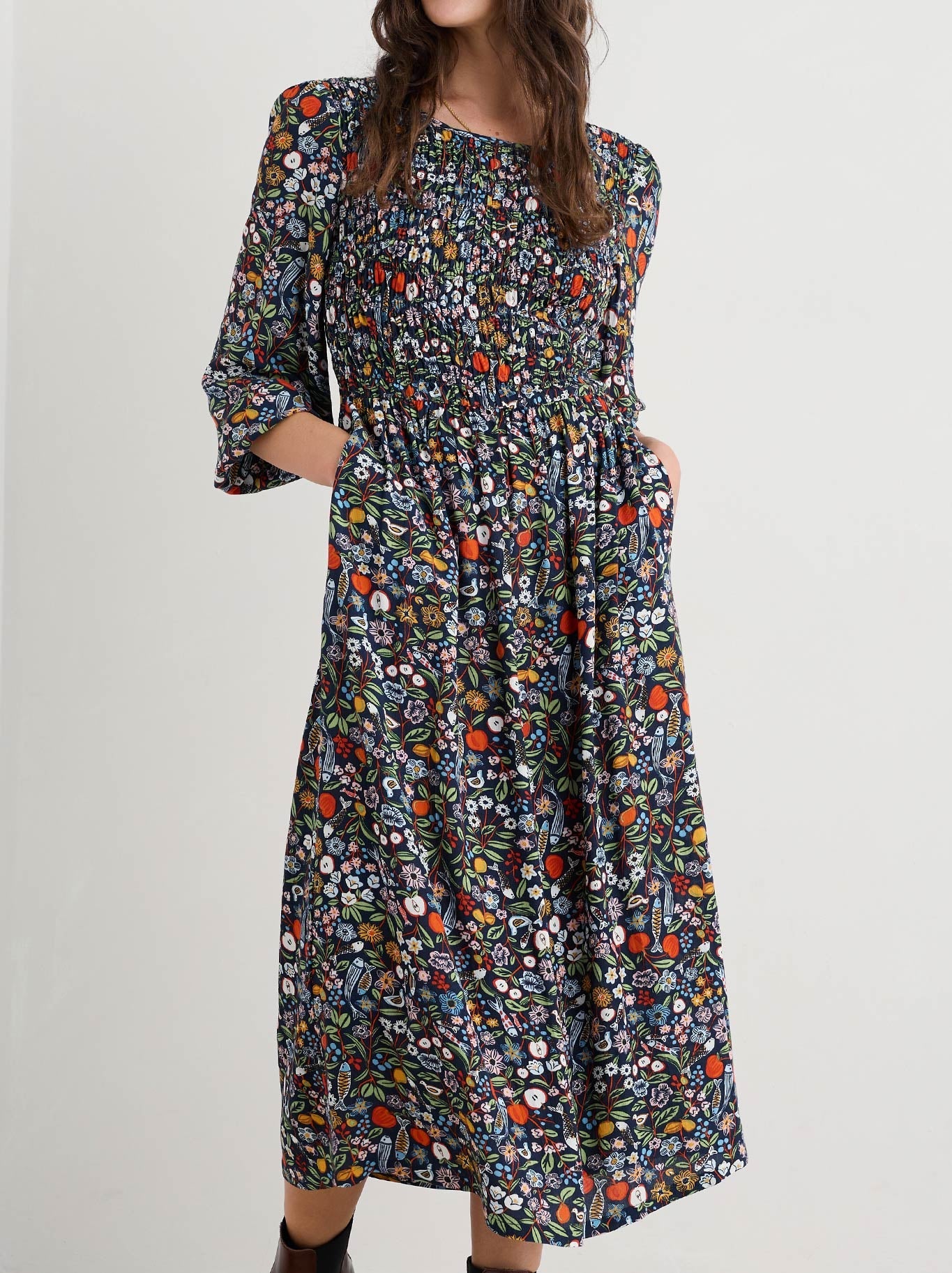 Image of Dresses. Product name - Seasalt Meadowsweet Dress in Maritime colour by brand - Seasalt