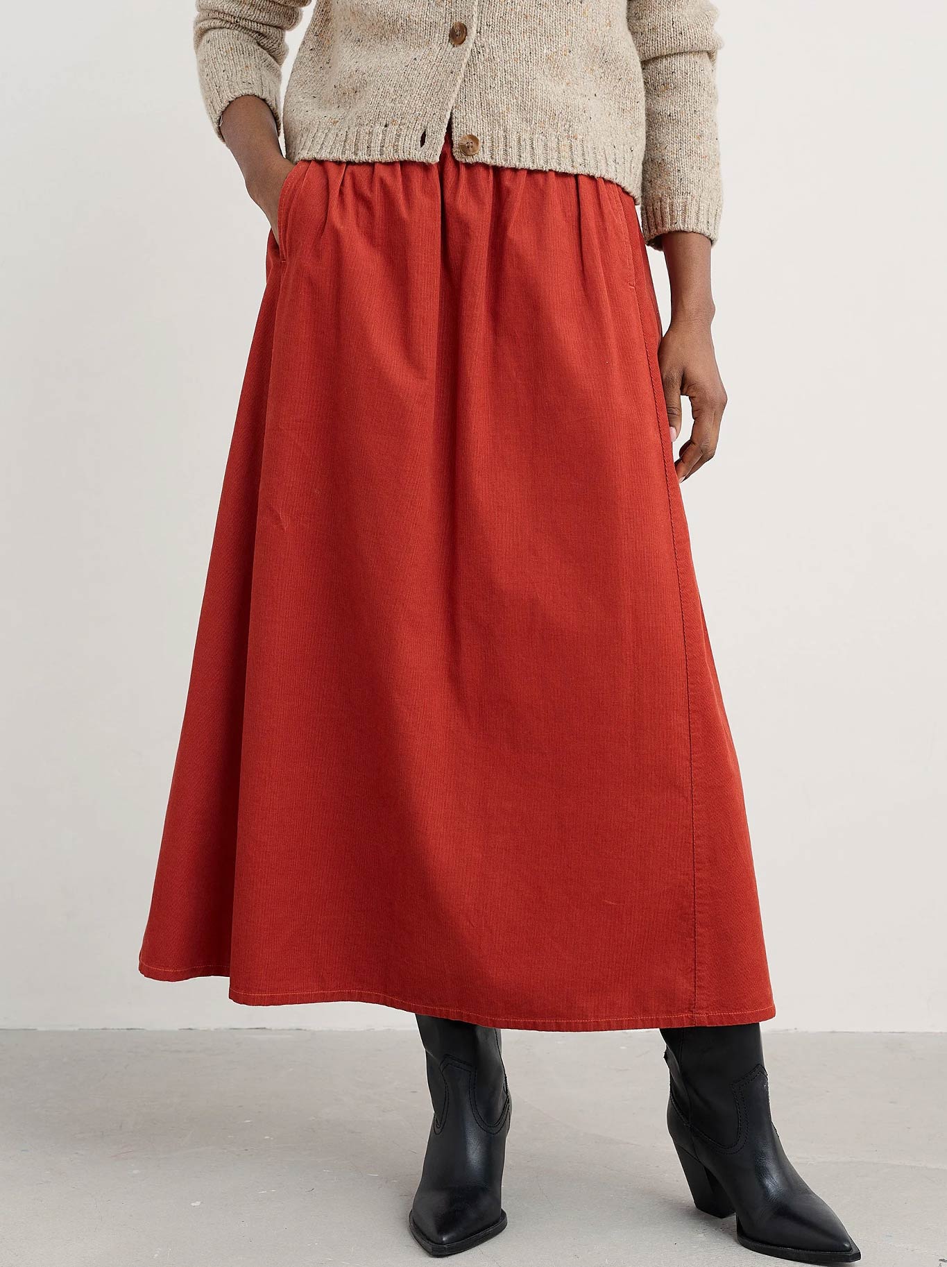 SEASALT MEVAGISSEY SKIRT (Cinnamon)