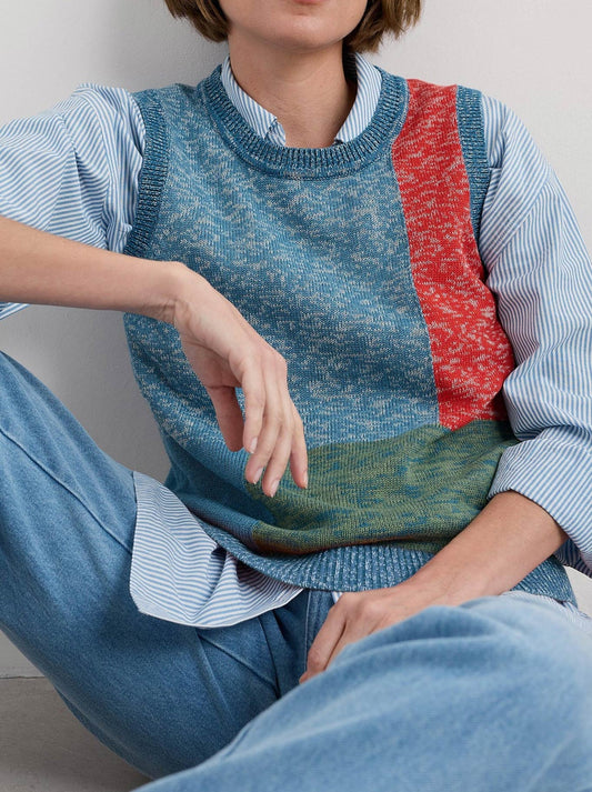 Image of Coats & Jackets. Product name - Seasalt Morgana Vest in Multi colour by brand - Seasalt