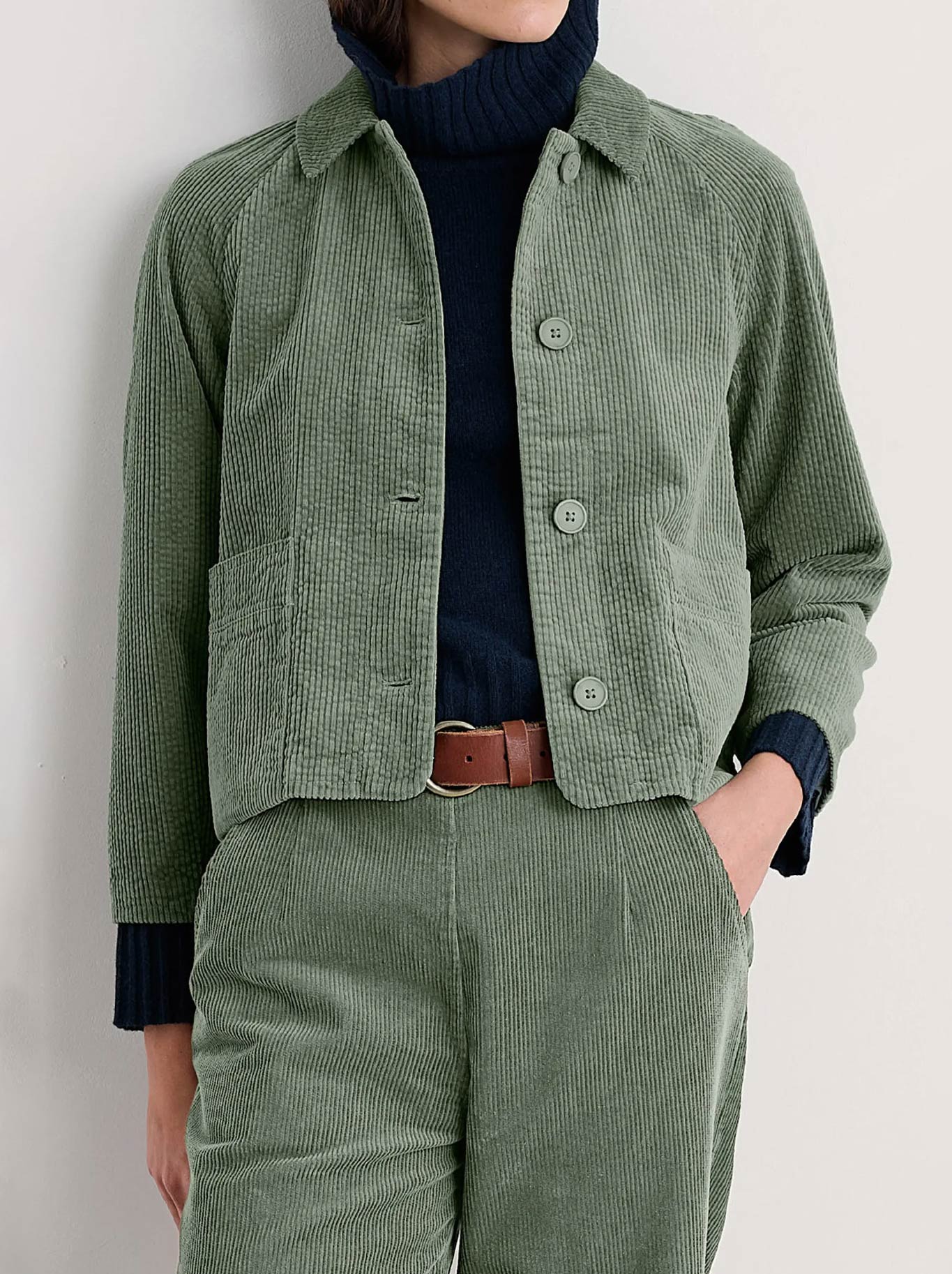 Image of Coats & Jackets. Product name - Seasalt Ocean Mist Jacket in Dusky Green colour by brand - Seasalt