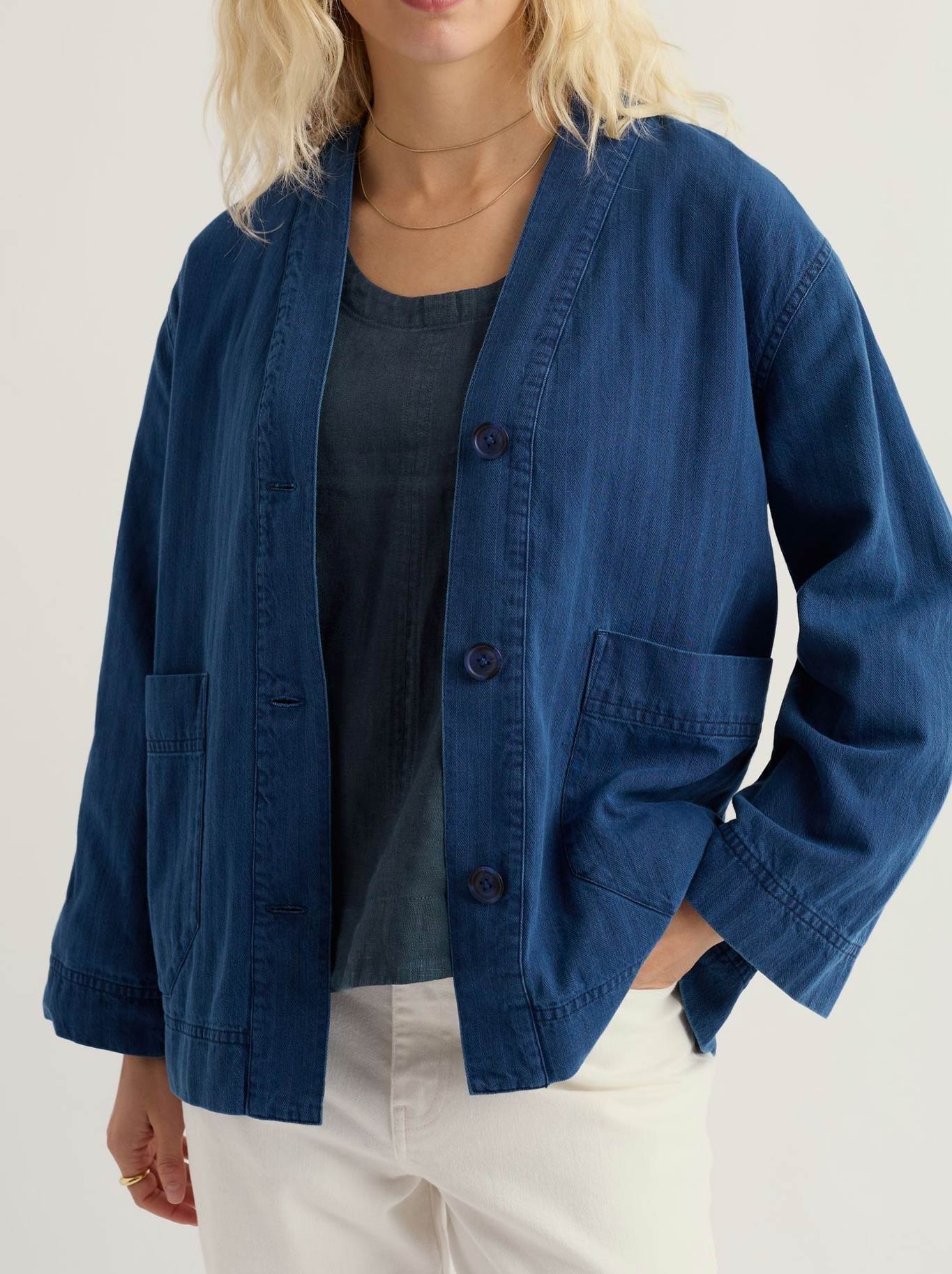 Image of Coats & Jackets. Product name - Seasalt Penwerris Jacket in Mid Indigo colour by brand - Seasalt