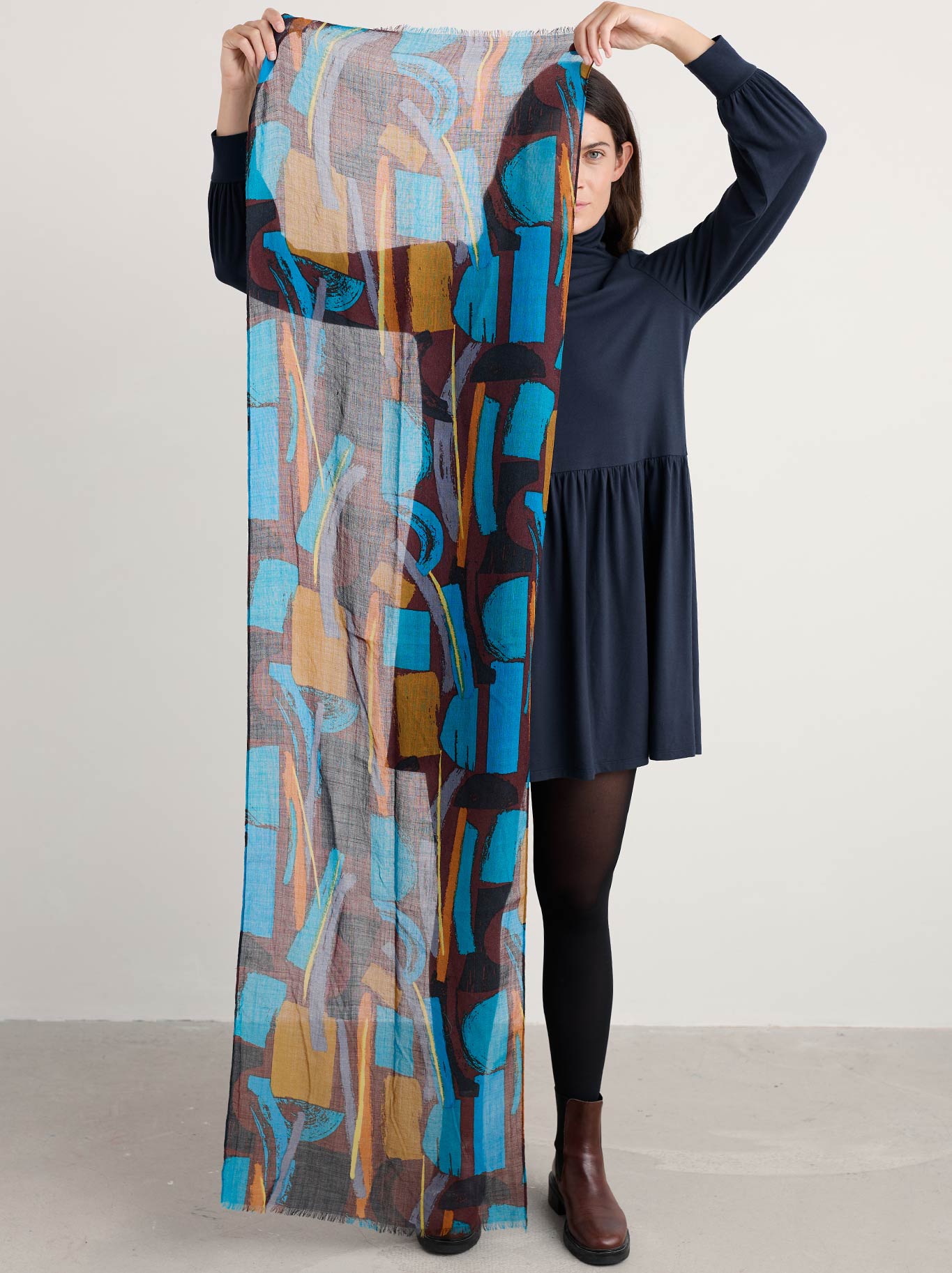 Seasalt Pretty Printed Scarf (Zennor  Stack)
