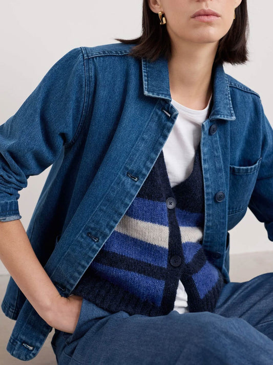 Image of Coats & Jackets. Product name - Seasalt Reading Rocks Jacket in Mid Wash colour by brand - Seasalt