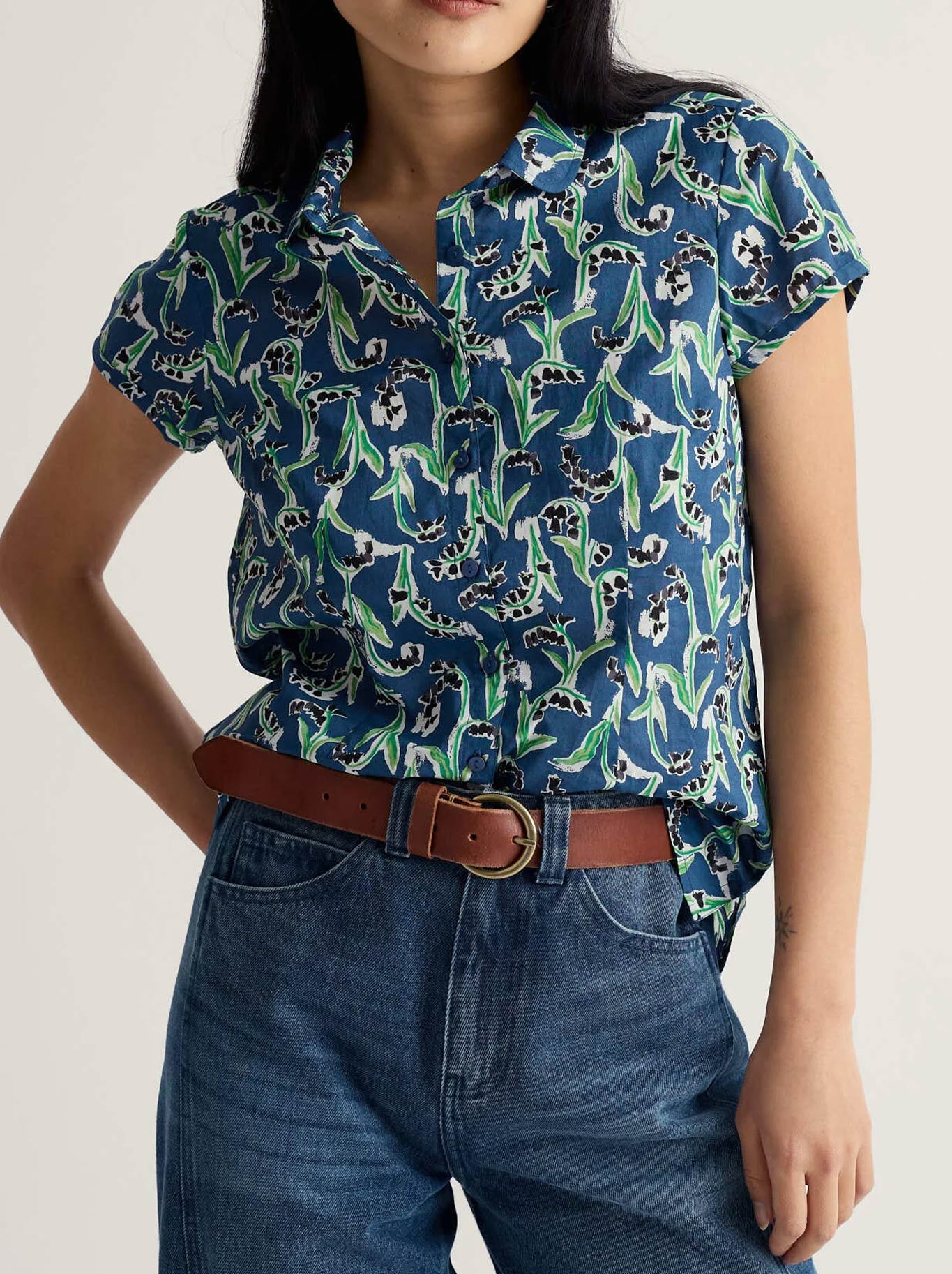 Image of Shirts. Product name - Seasalt Rushmaker Shirt in Painty Bluebell colour by brand - Seasalt