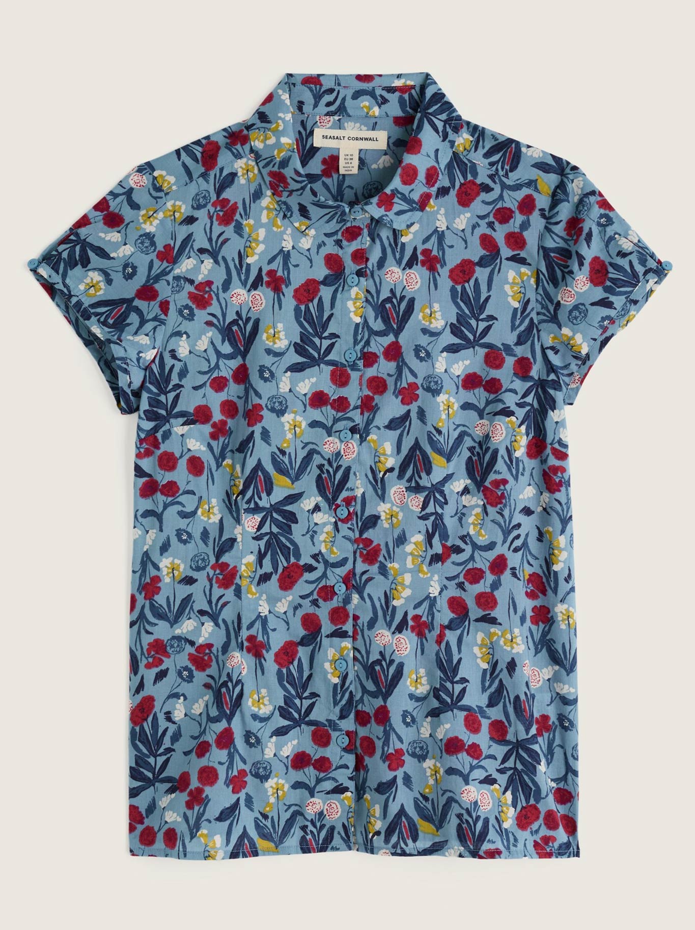 Seasalt Rushmaker Shirt (Spring Stems Seascape)