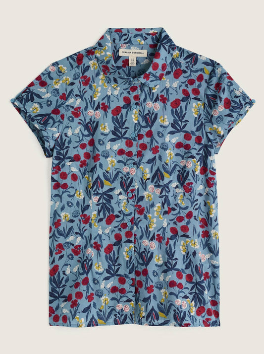 Seasalt Rushmaker Shirt (Spring Stems Seascape)