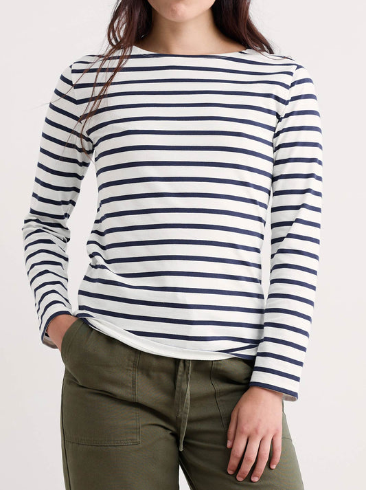 Image of Shirts. Product name - Seasalt Sailor Shirt in Breton Chalk Maritime colour by brand - Seasalt
