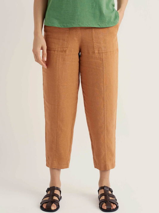 Image of a model wearing Pants. Product name - Seasalt Saltings Crops in Basket colour by brand - Seasalt