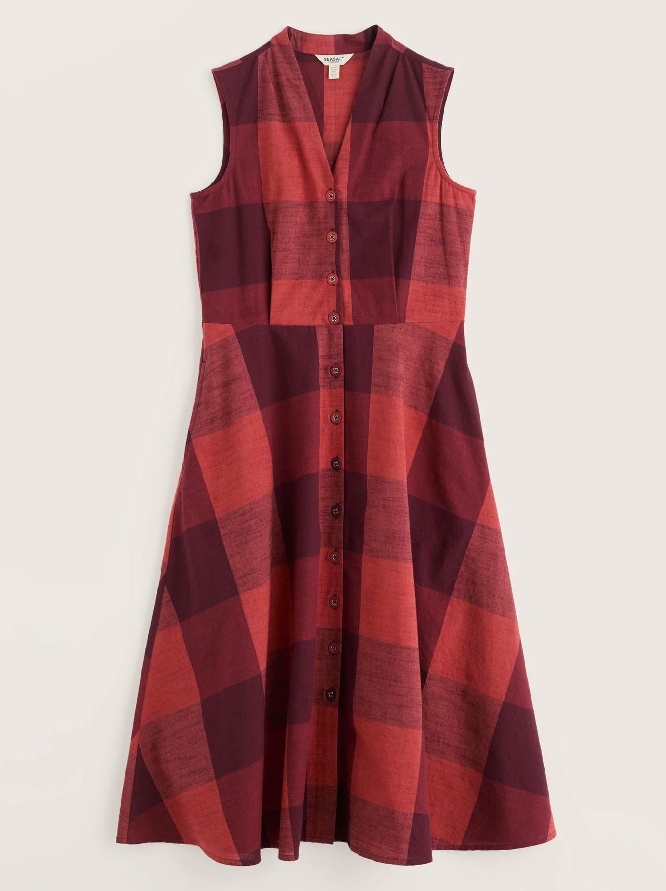 Seasalt Sleeveless Carved Wood Dress (Umber)