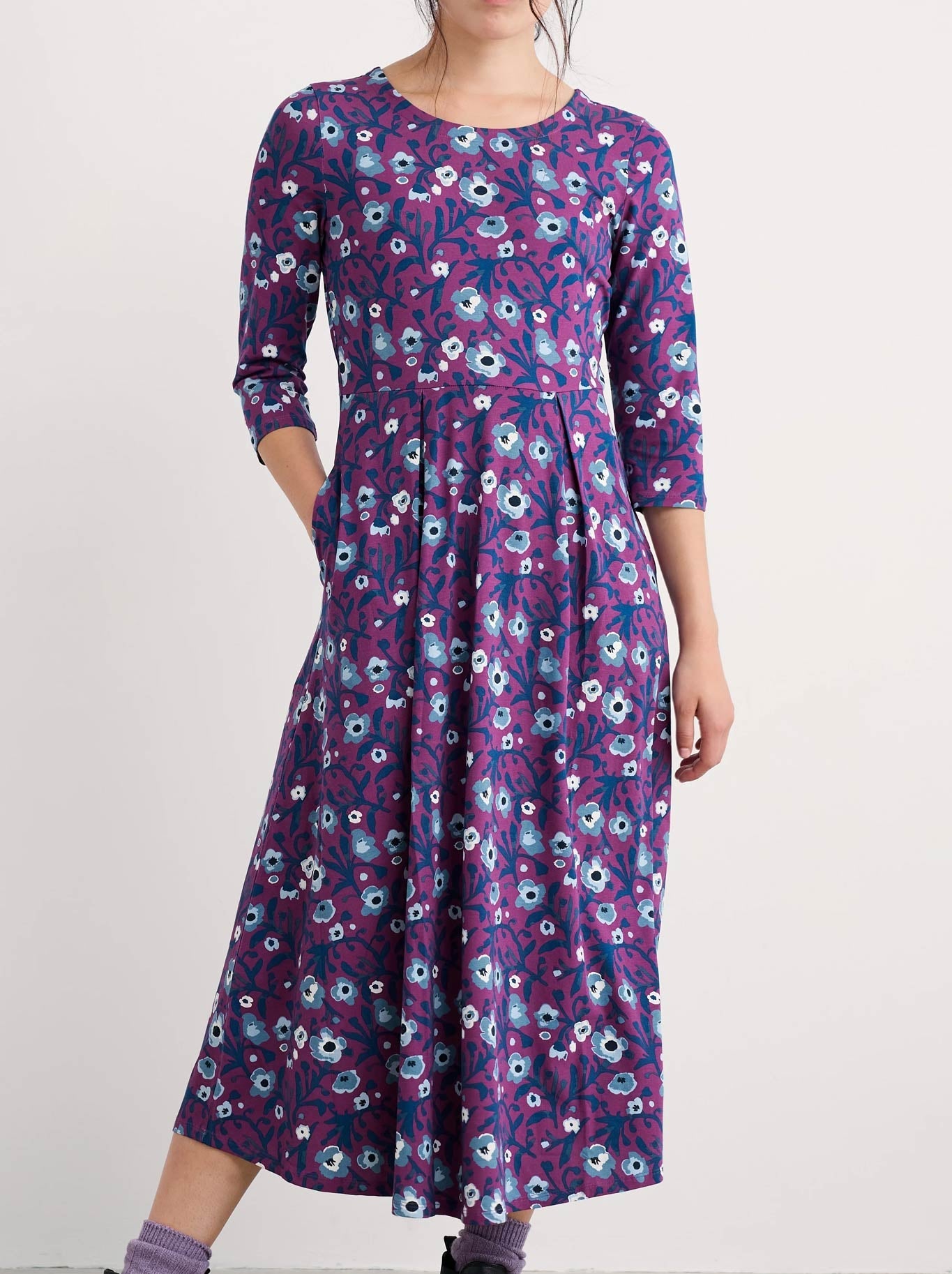 Image of Dresses. Product name - Seasalt Veronica Dress in Anemone Spring Heather colour by brand - Seasalt