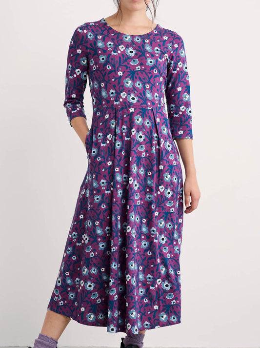Image of Dresses. Product name - Seasalt Veronica Dress in Anemone Spring Heather colour by brand - Seasalt