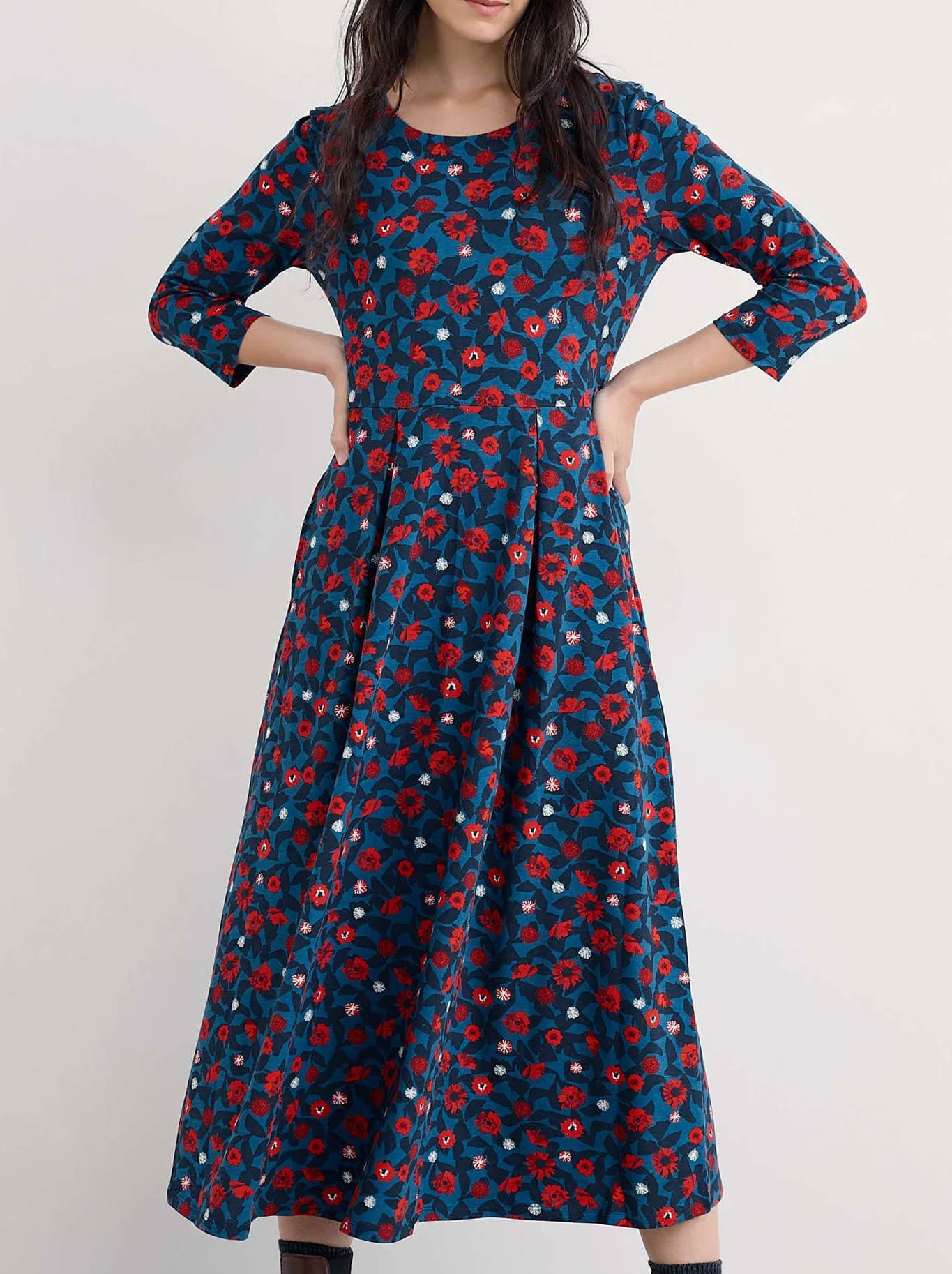 Image of Dresses. Product name - SEASALT VERONICA DRESS in Plants Shore colour by brand - Seasalt