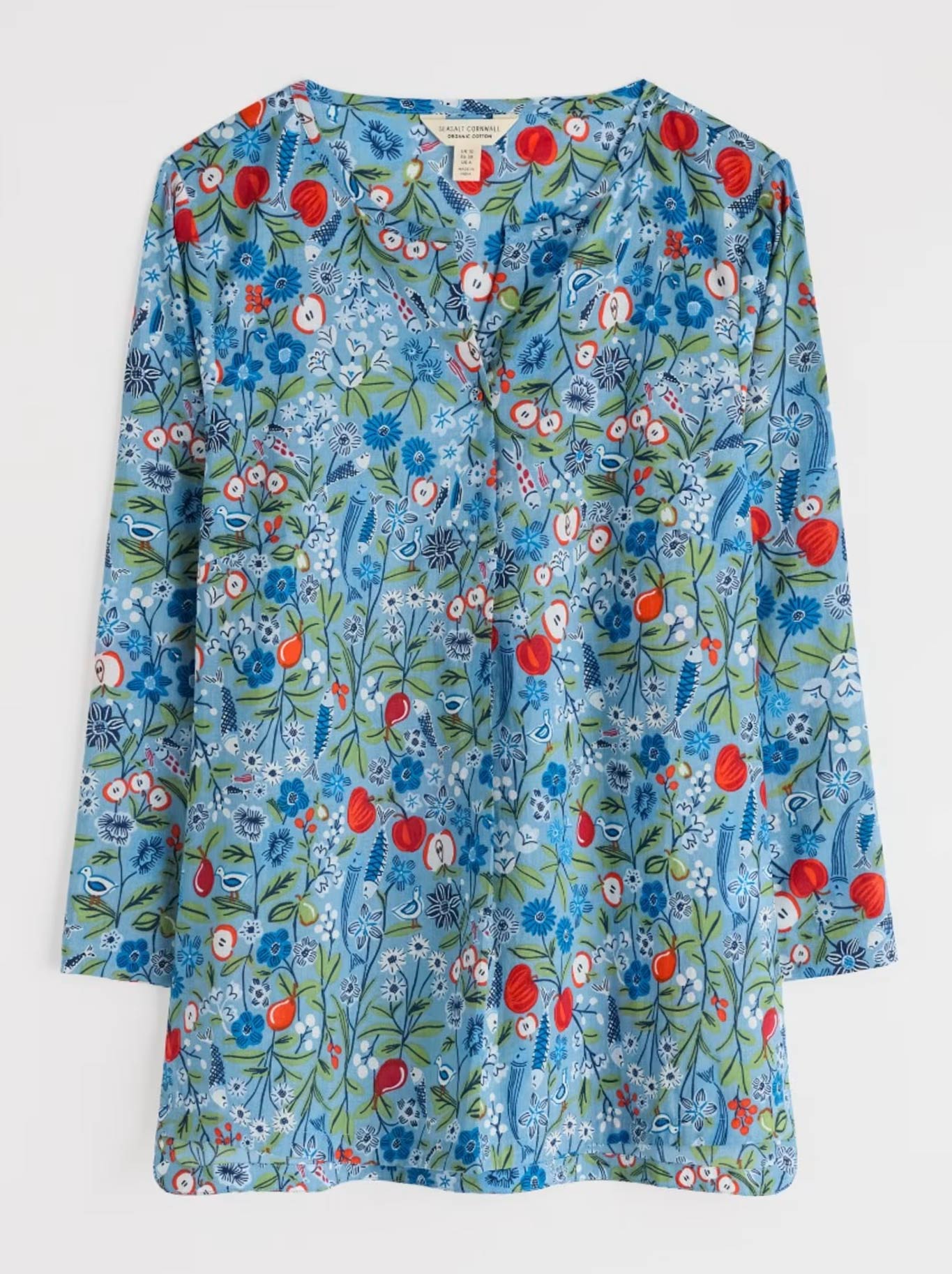 SEASALT WATERCOLOUR SKETCH TOP (Sea Holly)