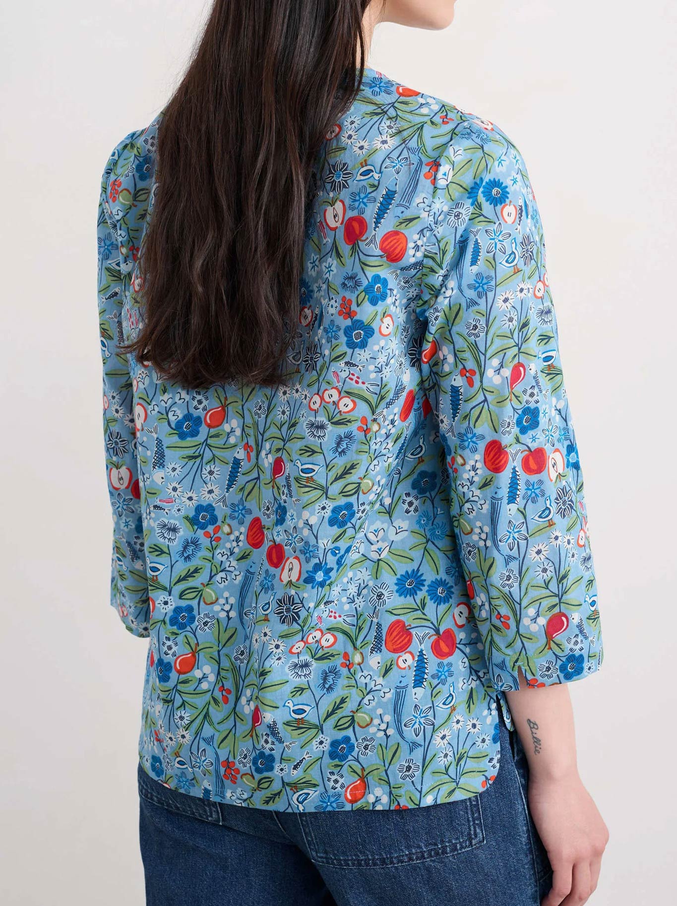SEASALT WATERCOLOUR SKETCH TOP (Sea Holly)