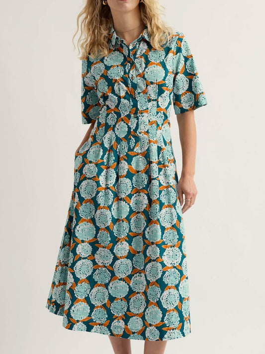 Image of Dresses. Product name - Seasalt Wild Liquorice Dress in Marigold Dark Wreckage colour by brand - Seasalt
