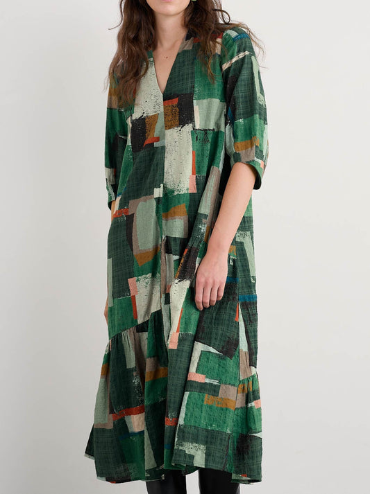 Image of Dresses. Product name - Seasalt Windblown Dress in Aerial Field Coppice colour by brand - Seasalt