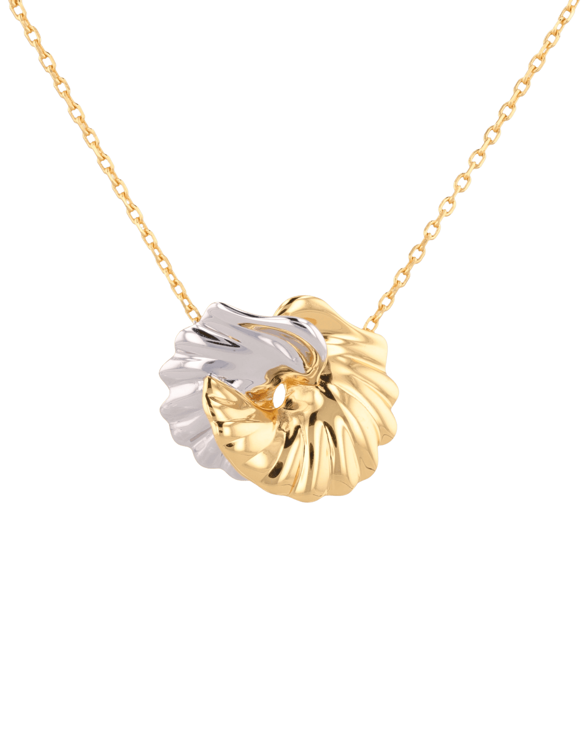 Image of Necklaces. Product name - Seashell Two-Tone Necklace in colour by brand - LAVANA
