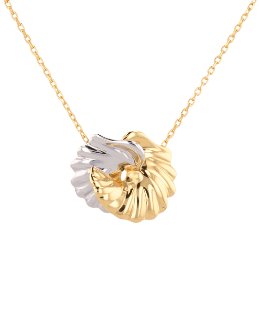 Image of Necklaces. Product name - Seashell Two-Tone Necklace in colour by brand - LAVANA
