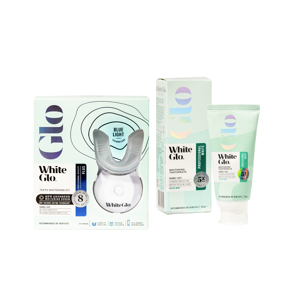 Image of Teeth Whiteners. Product name - Whitening Kit & Professional White Self Care Bundle in colour by brand - White Glo