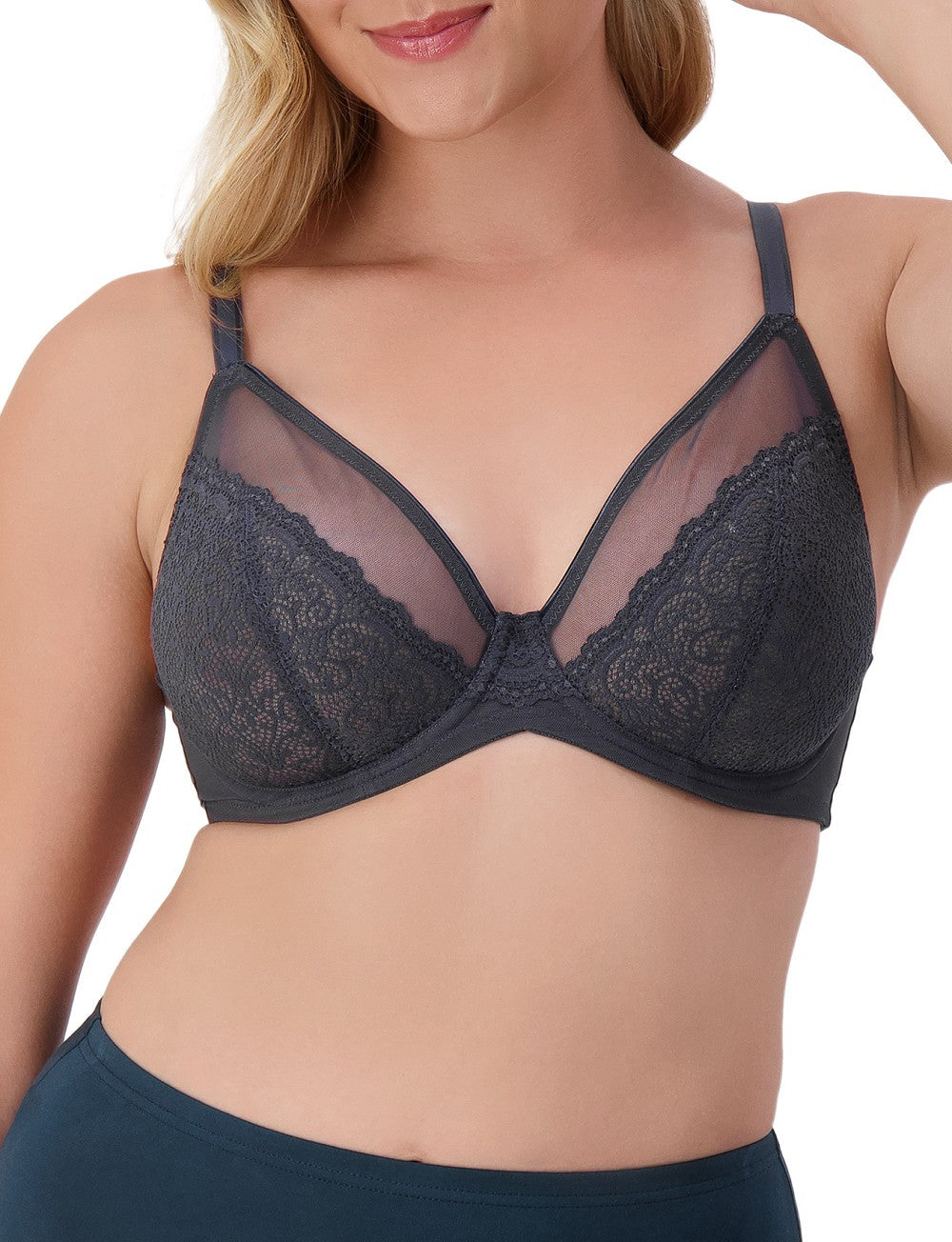 Image of Bras. Productname: Triumph Sheer Minimiser Bra in Nuit colour by brand - Triumph