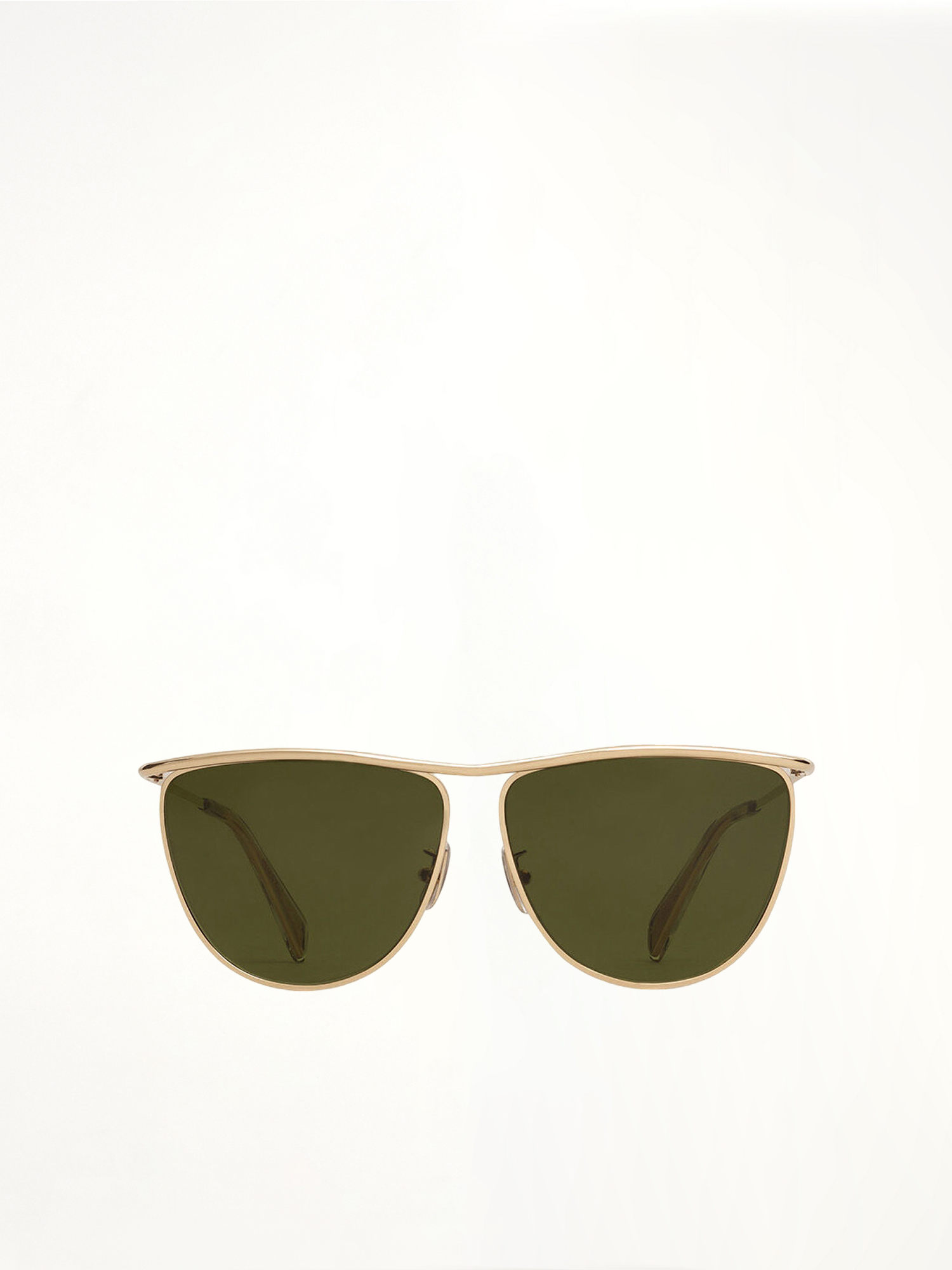 Image of Sunglasses. Product name - Metal Frame 08 Sun in Green colour by brand - CELINE