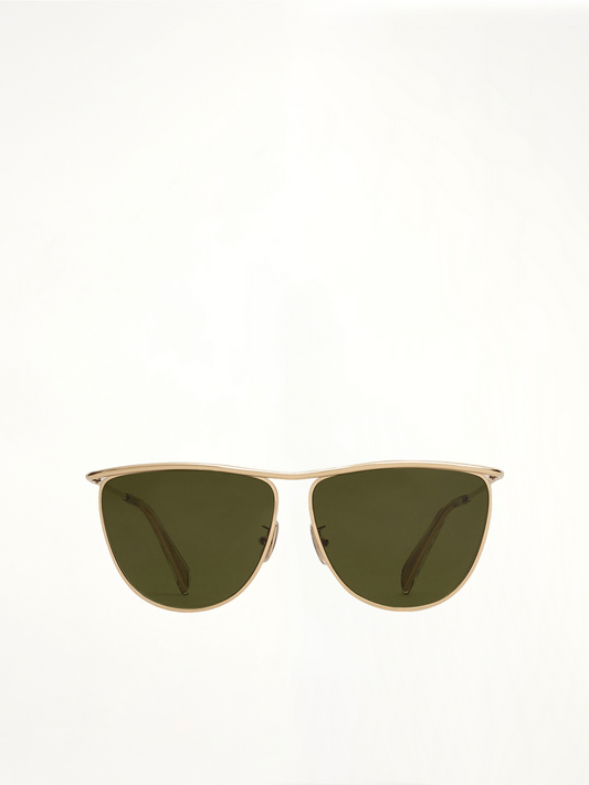Image of Sunglasses. Product name - Metal Frame 08 Sun in Green colour by brand - CELINE