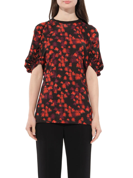 Image of a model wearing Shorts. Productname: GIVENCHY Short Sleeve Top in Multicolor colour by brand - GIVENCHY