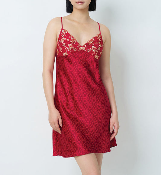 Image of Dresses. Productname: Triumph Shuting Qiu Collaboration Slip Dress in Mars Red colour by brand - Triumph