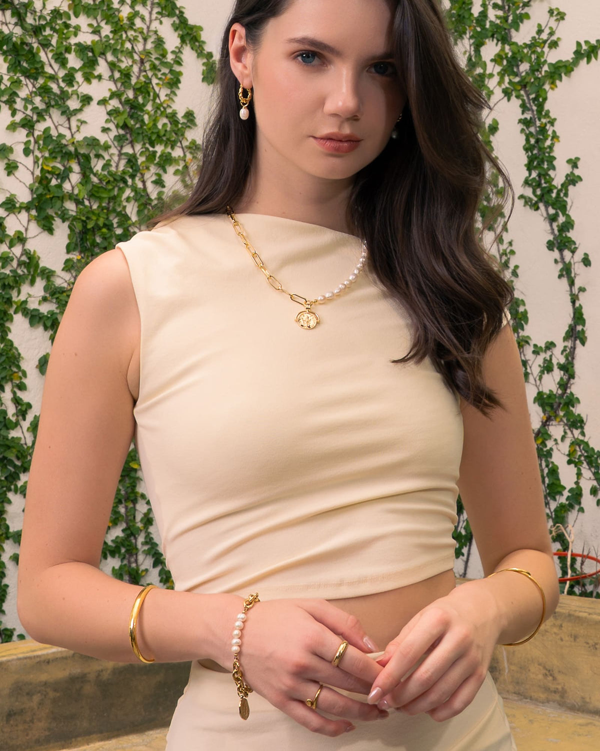 LAVANA Sicily Gold Pearl Bracelet