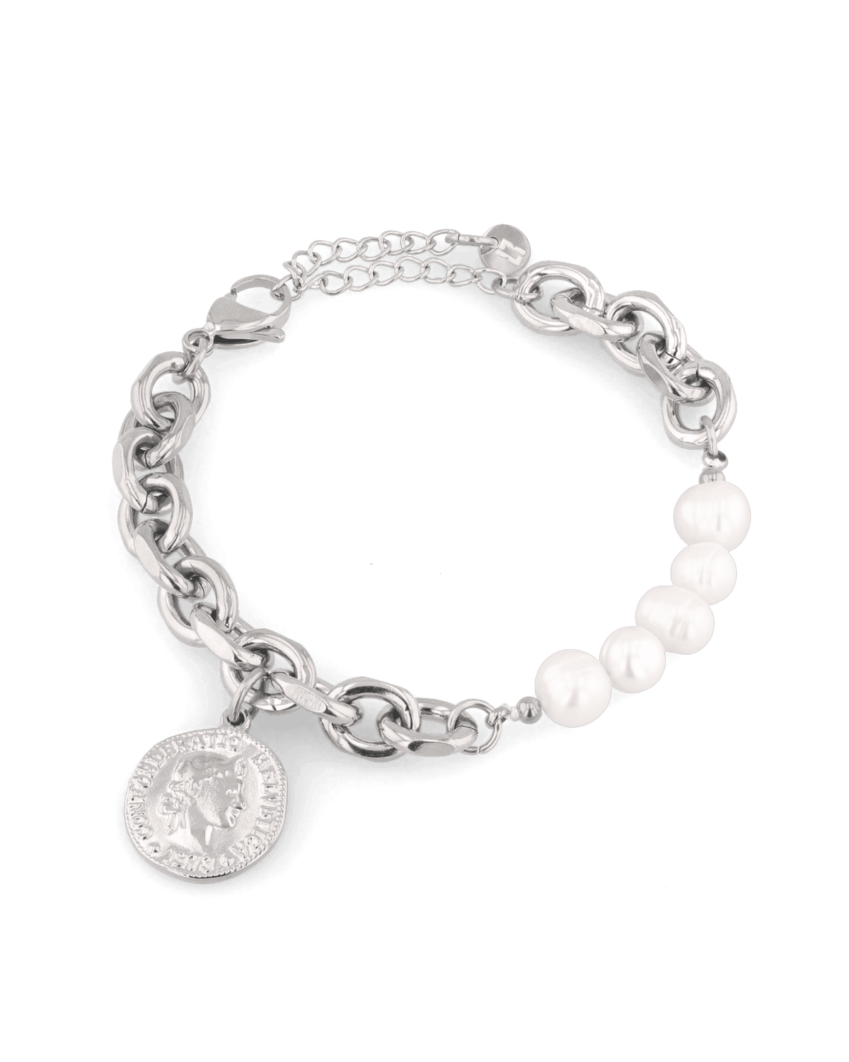 Image of Bracelets. Product name - Sicily Silver Pearl Bracelet in colour by brand - LAVANA