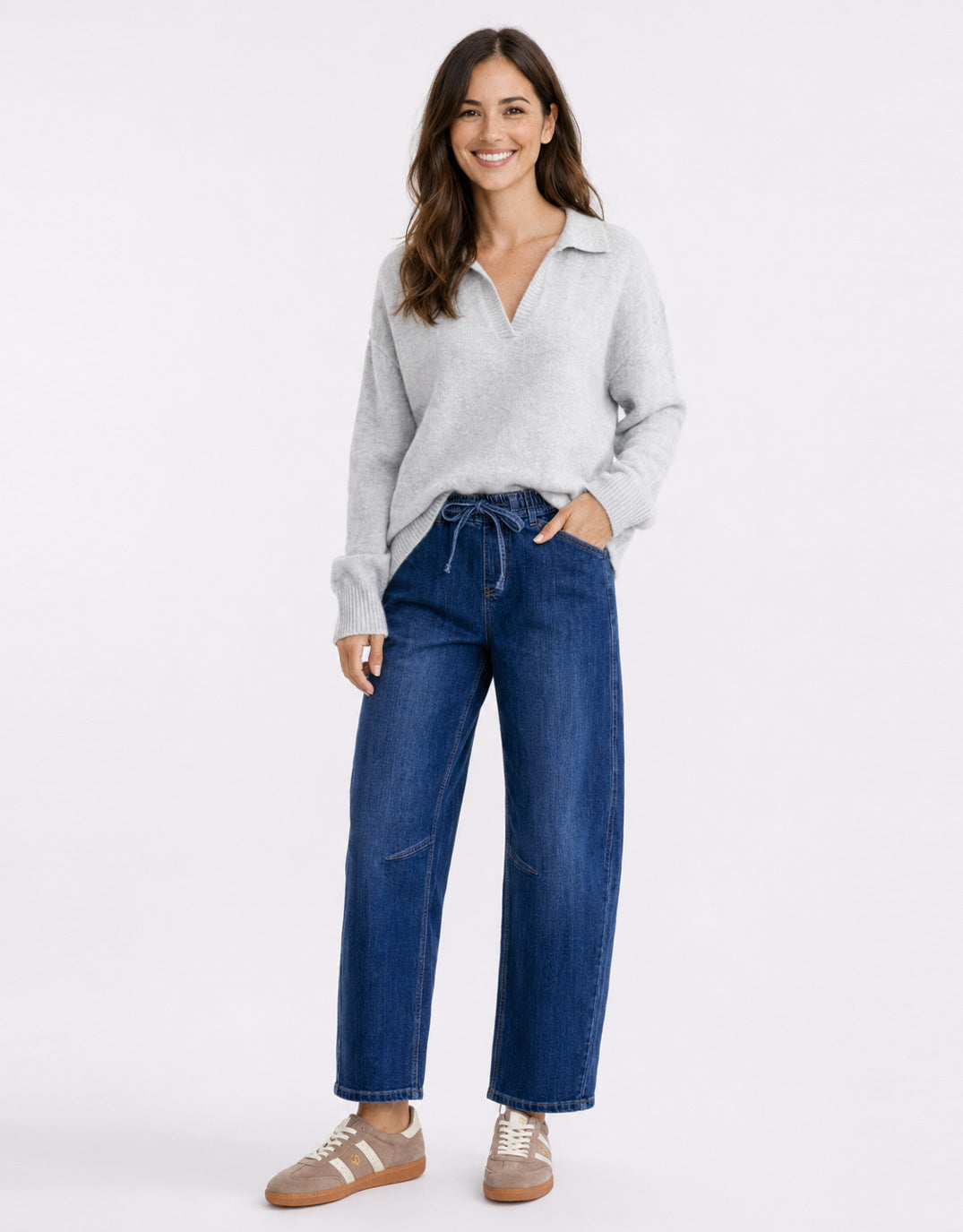 Country Denim Sienna Barrel Jeans (Dark Blue)